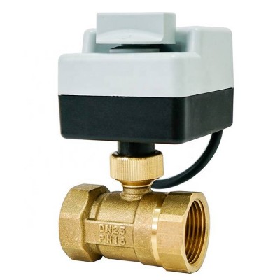 HEPHIS DN10-DN50 AC/DC 2way/3Way Brass Copper Electric Ball Valve With Auto Actuator Drive Operated Motorized Automatic&Handle