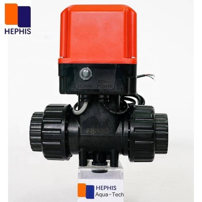 100000+ Rotations DN32 G11/4" AC220V 3ways Position Signal Output Electric Operated Motorized Automatic Ball For Ceramic Valve