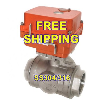 HEPHIS Free Shipping Electric Motorized Actuator Control 2 3 Way  stainless steel mini ball valve stainless steel 304 ball valve